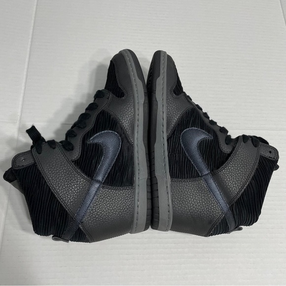 Size 8.5 Women’s - Nike Dunk Sky High Black Metallic Hidden wedge  Hematite W - Picture 10 of 14